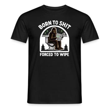 Né pour chier forcé d’essuyer Sasquatch Caca Boys Gi - T-shirt homme - noir - Devant - AI Model Male 178 light (178cm)