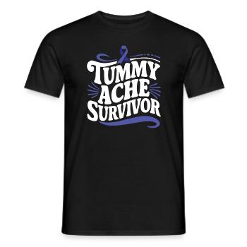 Mal de ventre survivant du syndrome de l’intestin Awarenes - T-shirt homme - noir - Devant - AI Model Male 178 light (178cm)