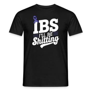 Je chie sur la sensibilisation au syndrome du côlon irritable - T-shirt homme - noir - Devant - AI Model Male 178 light (178cm)