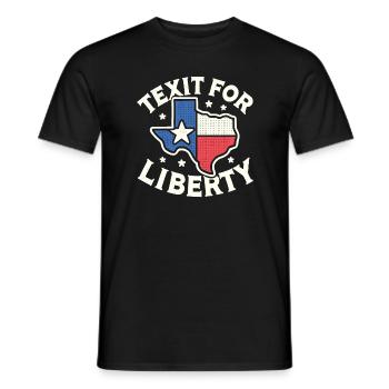 Texit pour Liberty Texas Secede Texit Texan State - T-shirt homme - noir - Devant - AI Model Male 178 light (178cm)