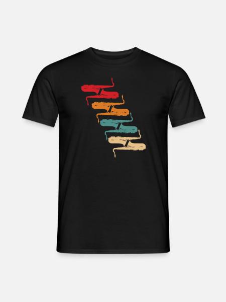 Vintage Saxophon Instrument Saxophonist Musik - Mænd T-shirt - sort