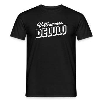 Perfectly Delulu Un dicton drôle déroute Denglis - T-shirt homme - noir - Devant - AI Model Male 178 light (178cm)