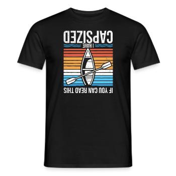 If you can read this i have capsized Funny Kayak H - Men's T-Shirt - black - Front - AI Model Male 178 light (178cm)