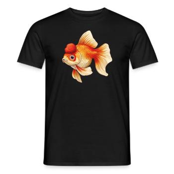 Schleierschwanz Oranda Goldfisch - Männer T-Shirt - Schwarz - Vorne - AI Model Male 178 light (178cm)