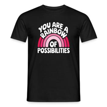 Vous êtes un arc-en-ciel de possibilités Enseignant Empower - T-shirt homme - noir - Devant - AI Model Male 178 light (178cm)