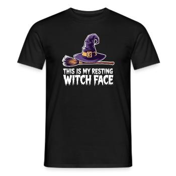 Das ist mein ruhendes Hexengesicht Spooky Halloween Wit - Männer T-Shirt - Schwarz - Vorne - AI Model Male 178 light (178cm)