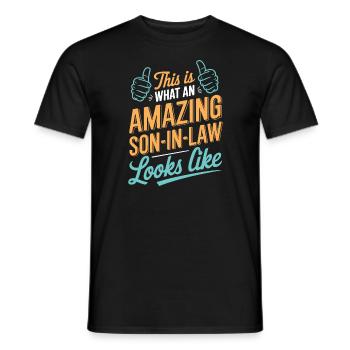 So sieht ein erstaunlicher Schwiegersohn aus - Männer T-Shirt - Schwarz - Vorne - AI Model Male 178 light (178cm)
