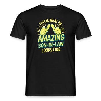So sieht ein erstaunlicher Schwiegersohn aus - Männer T-Shirt - Schwarz - Vorne - AI Model Male 178 light (178cm)