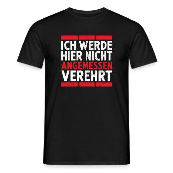 I'm not adequately revered here Funny S - Men's T-Shirt - black - Front - AI Model Male 178 light (178cm)