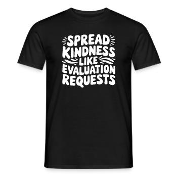 Répandez la gentillesse comme les demandes d’évaluation drôles - T-shirt homme - noir - Devant - AI Model Male 178 light (178cm)