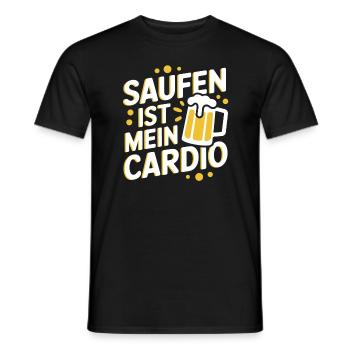 Drinking is my cardio - Men's T-Shirt - black - Front - AI Model Male 178 light (178cm)
