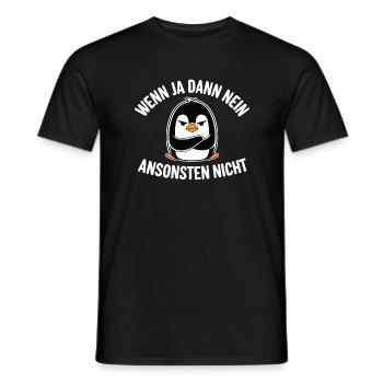Si c’est le cas, alors non autrement pas Penguin No Boc - T-shirt homme - noir - Devant - AI Model Male 178 light (178cm)
