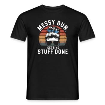 Unordentliches Brötchen Dinge erledigen Humor Putzen - Männer T-Shirt - Schwarz - Vorne - AI Model Male 178 light (178cm)