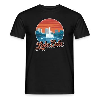 Lake Eola Orlando Florida Urlaub Souvenir - Männer T-Shirt - Schwarz - Vorne - AI Model Male 178 light (178cm)