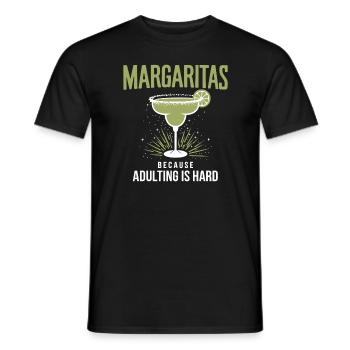Margaritas, weil Erwachsenwerden schwer ist Lustiges Getränk - Männer T-Shirt - Schwarz - Vorne - AI Model Male 178 light (178cm)