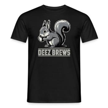 Deez Braut Lustiges Eichhörnchen Kaffee Liebhaber Wortspiel - Männer T-Shirt - Schwarz - Vorne - AI Model Male 178 light (178cm)
