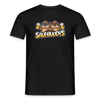 Saufbuddy Saufbuddies Saufen Bier Alkohol Fête Bie - T-shirt homme - noir - Devant - AI Model Male 178 light (178cm)