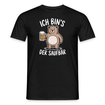 Ich bins der Saufbär Saufen Bier Alkohol Party - T-shirt homme - noir - Devant - AI Model Male 178 light (178cm)