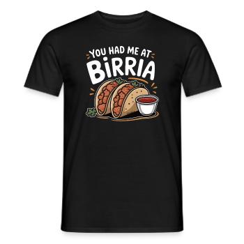 Du hattest mich bei Birria Tacos geholfen Lustiges mexikanisches Essen - Männer T-Shirt - Schwarz - Vorne - AI Model Male 178 light (178cm)