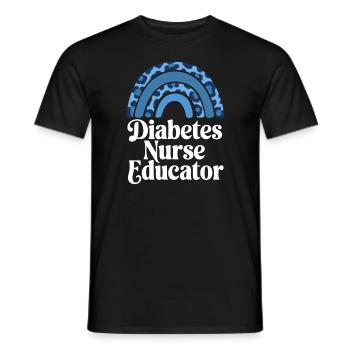Diabetes Nurse Educator Diabetes Awareness - Men's T-Shirt - black - Front - AI Model Male 178 light (178cm)