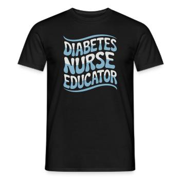 Diabetes Nurse Educator Diabetes Awareness - Men's T-Shirt - black - Front - AI Model Male 178 light (178cm)