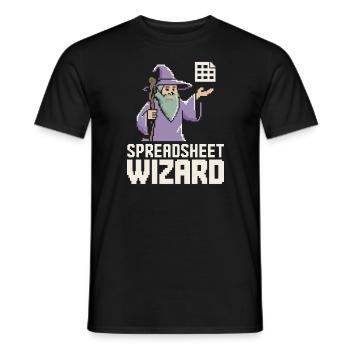 Tableur Assistant Drôle Contrôleur Comptable - T-shirt homme - noir - Devant - AI Model Male 178 light (178cm)