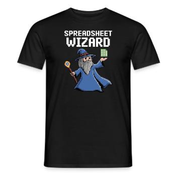 Tableur Assistant Drôle Contrôleur Comptable - T-shirt homme - noir - Devant - AI Model Male 178 light (178cm)