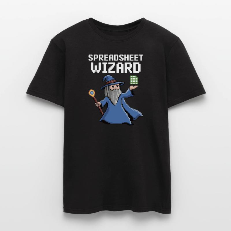 Spreadsheet Wizard Funny Controller Accountant Men's T-Shirt