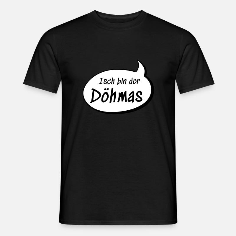 Isch bin dor Döhmas Thomas auf sächsisch lustig - Männer T-Shirt - Schwarz