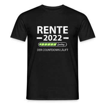 RENTE 2022 Loading Countdown Rentner Rentnerin. - Männer T-Shirt - Schwarz - Vorne - AI Model Male 178 light (178cm)
