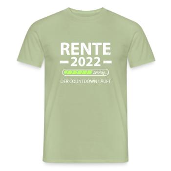 RENTE 2022 Loading Countdown Rentner Rentnerin. - Männer T-Shirt - Sage - Vorne - AI Model Male 178 light (178cm)