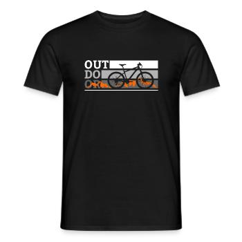 Outdoor by mountain bike - Men's T-Shirt - black - Front - AI Model Male 178 light (178cm)