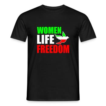 Women life freedom - T-shirt homme - noir - Devant - AI Model Male 178 light (178cm)