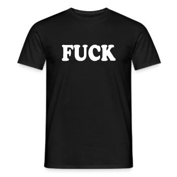 Fuck - T-shirt homme - noir - Devant - AI Model Male 178 light (178cm)