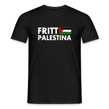 fritt palestina - Men's T-Shirt - black - Front - AI Model Male 178 light (178cm)