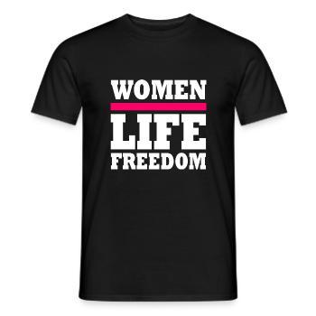 Women life freedom iran - Männer T-Shirt - Schwarz - Vorne - AI Model Male 178 light (178cm)
