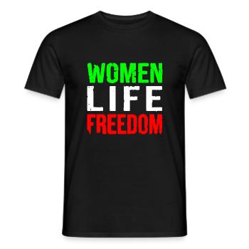 Women life freedom iran - Männer T-Shirt - Schwarz - Vorne - AI Model Male 178 light (178cm)