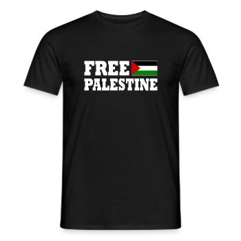 Free palestine - T-shirt homme - noir - Devant - AI Model Male 178 light (178cm)