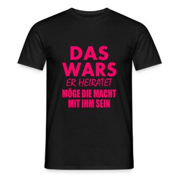Das wars er heiratet - Männer T-Shirt - Schwarz - Vorne - AI Model Male 178 light (178cm)