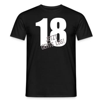 18. Geburtstag 18er 18 volljährig Geschenk - Männer T-Shirt - Schwarz - Vorne - AI Model Male 178 light (178cm)