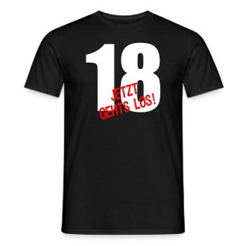 18. Geburtstag 18er 18 volljährig Geschenk - Männer T-Shirt - Schwarz - Vorne - AI Model Male 178 light (178cm)