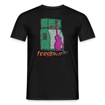 Sound Feedback Graphic - Men's T-Shirt - black - Front - AI Model Male 178 light (178cm)