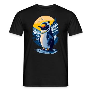 Pingouin mignon - T-shirt homme - noir - Devant - AI Model Male 178 light (178cm)