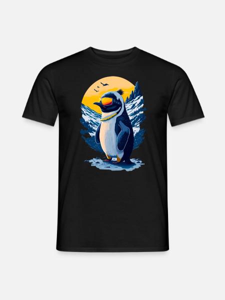 Cute penguin - Men's T-Shirt - black