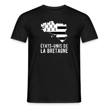 Etats-Unis de la Bretagne cadeau fierté Bretonne - T-shirt homme - noir - Devant - AI Model Male 178 light (178cm)