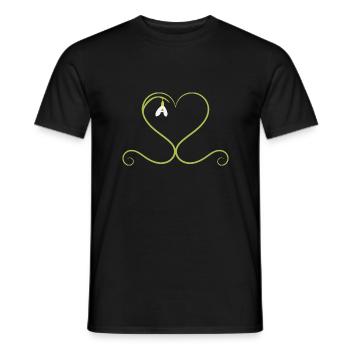 Perce-neige au coeur - T-shirt homme - noir - Devant - AI Model Male 178 light (178cm)