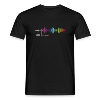 Daily Grind - Festival und Party Shirt Rainbow - Männer T-Shirt - Schwarz - Vorne - AI Model Male 178 light (178cm)