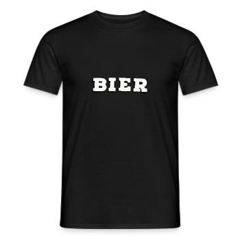 Bière bière - T-shirt homme - noir - Devant - AI Model Male 178 light (178cm)