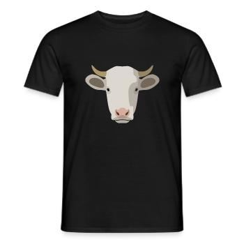 vache - T-shirt homme - noir - Devant - AI Model Male 178 light (178cm)