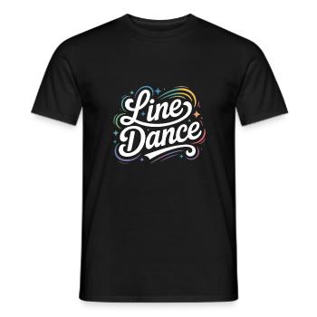 La danse en ligne : mon hobby - ma passion - mon truc - T-shirt homme - noir - Devant - AI Model Male 178 light (178cm)